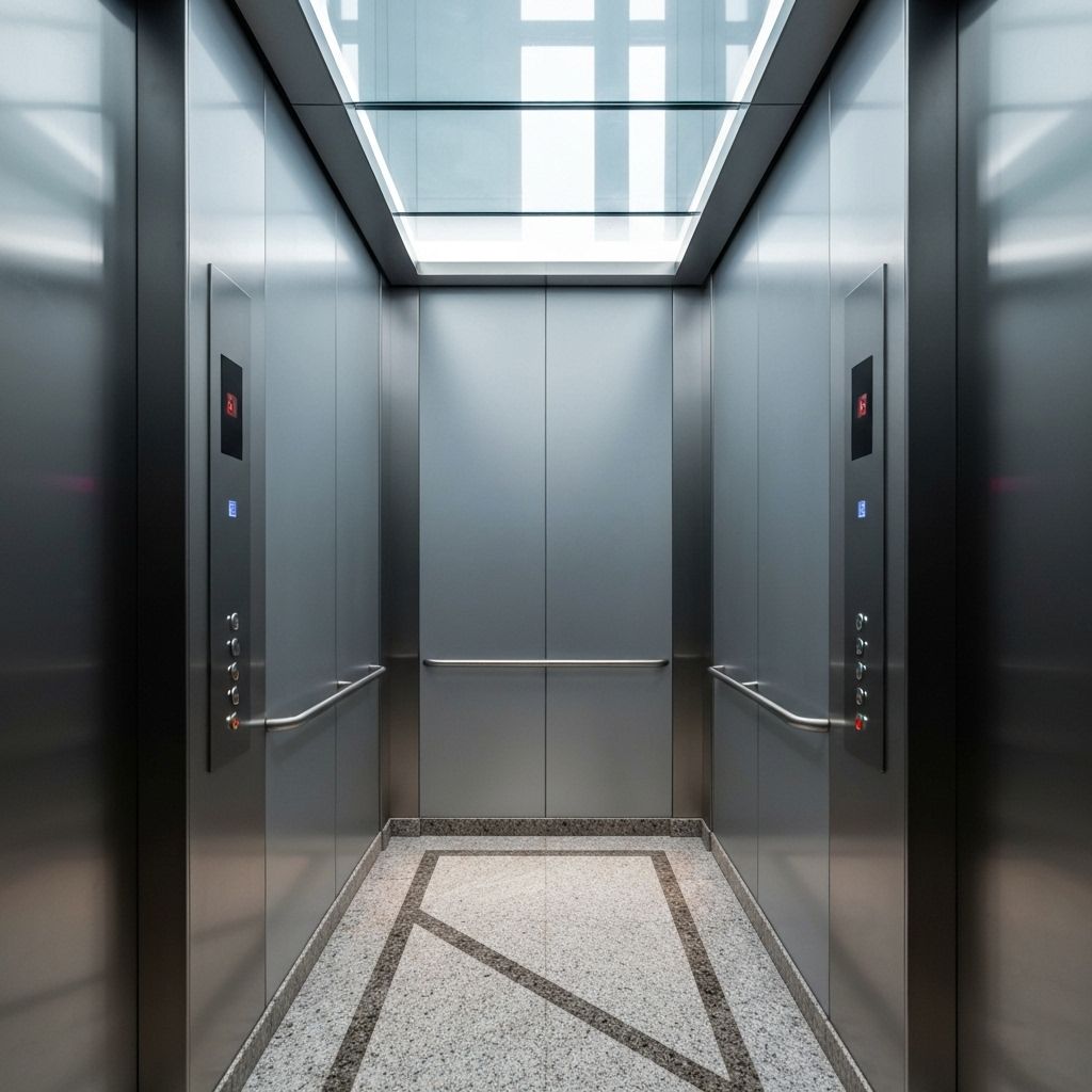 Intérieur d'ascenseur moderne